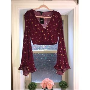 NWT-Forever 21-Floral Crop top.
